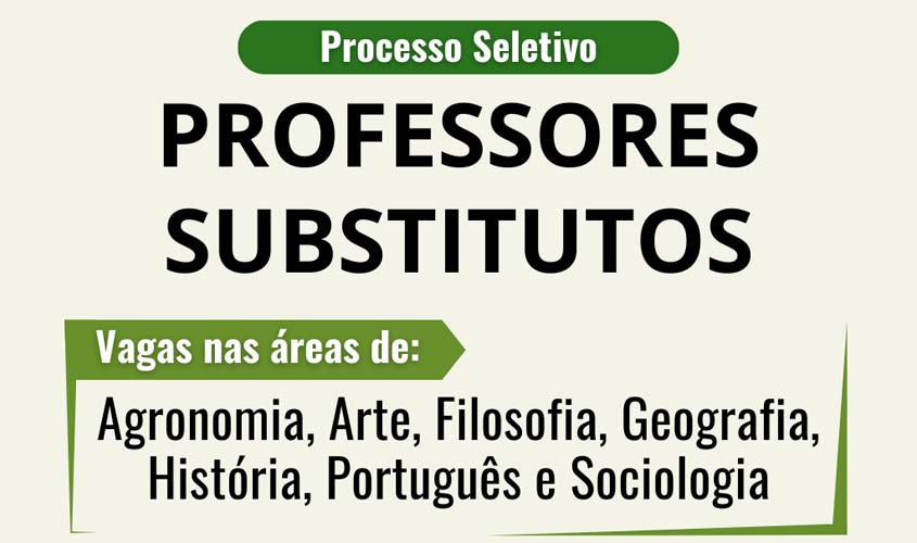 IFRO Campus seleciona professores substitutos de diversas áreas