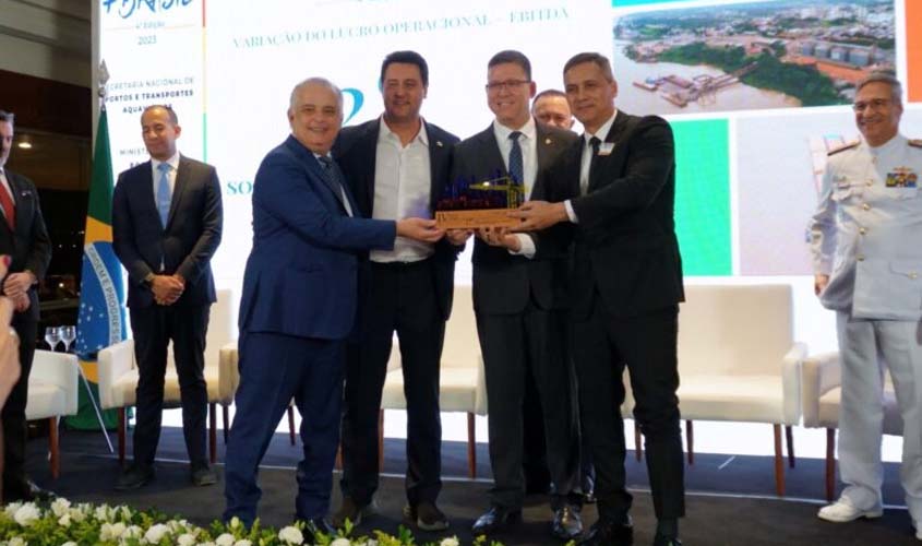 Porto de Porto Velho recebe prêmio de excelência do Ministério de Portos e Aeroportos