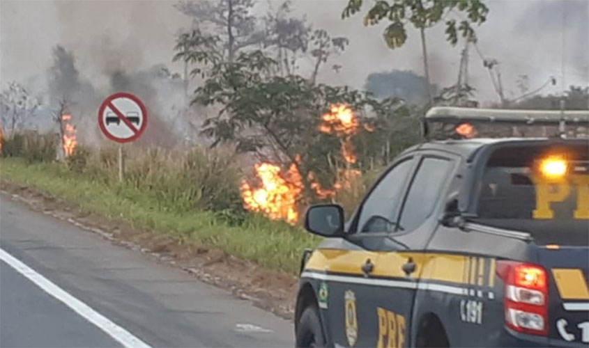 PRF detém homem que causava incêndio em vegetação