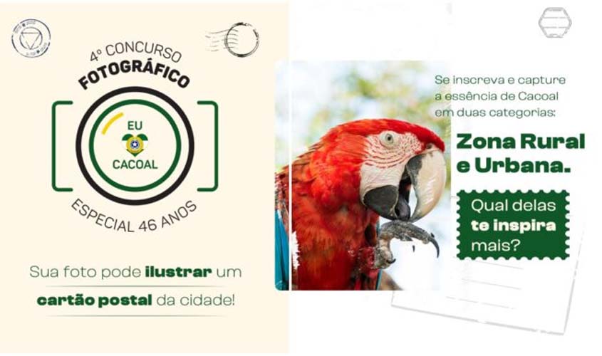 GrupoCal e Conheça Cacoal lançam 4º Concurso Fotográfico 'Eu amo Cacoal'