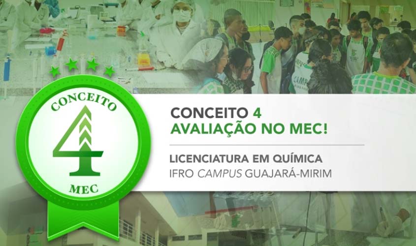 Licenciatura em Química do Campus é reconhecido pelo MEC com conceito 4