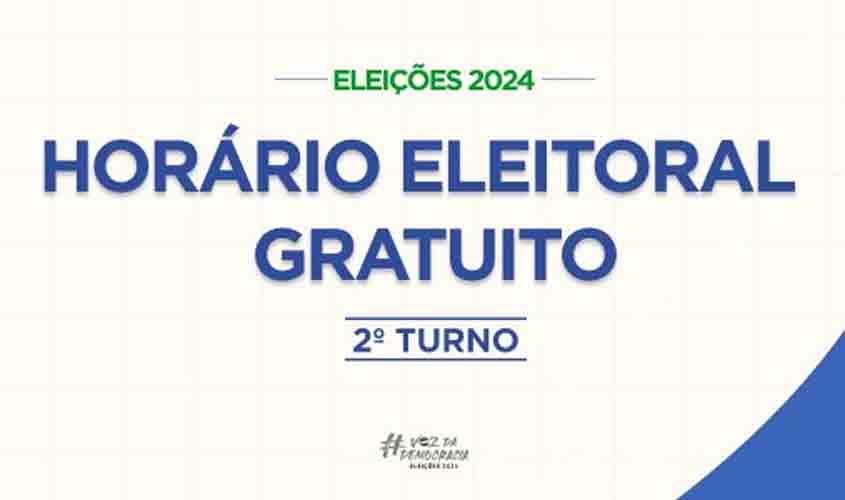 Eleições 2024: horário eleitoral gratuito no rádio e na TV no 2º turno começa nesta sexta (11)