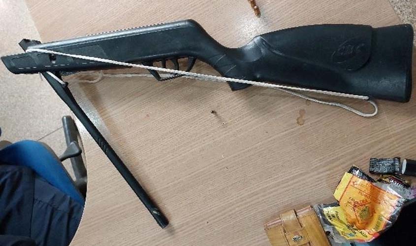 PMRO apreende armas e drogas na zona rural