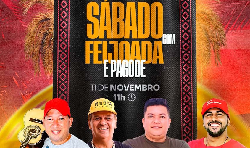 Quatro atrações na 'Feijoada com Samba e Pagode' e a noite show da Estação do Forró no Mercado Cultural 