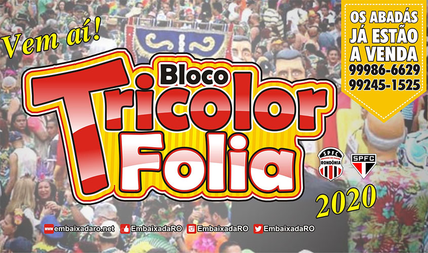 O Bloco Tricolor Folia vem aí, o primeiro evento de carnaval da Embaixada SPFC-RO