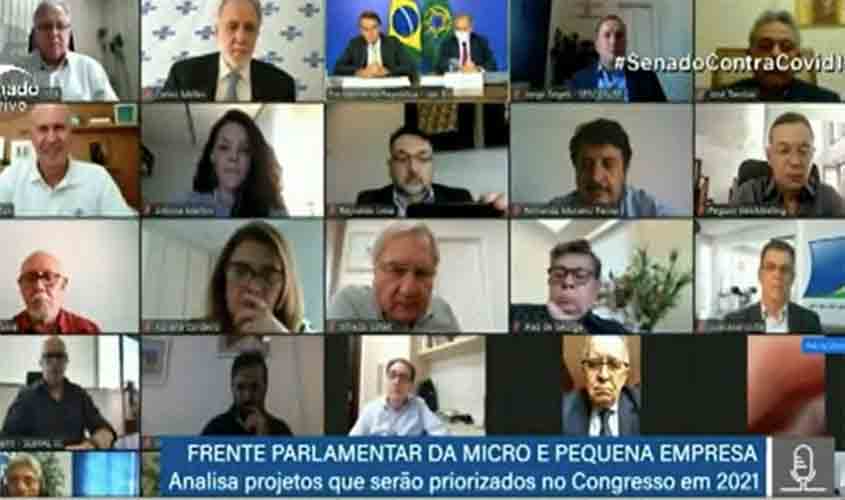 Em reunião com Bolsonaro e Guedes, senadores e microempresários pedem caráter permanente ao Pronampe  