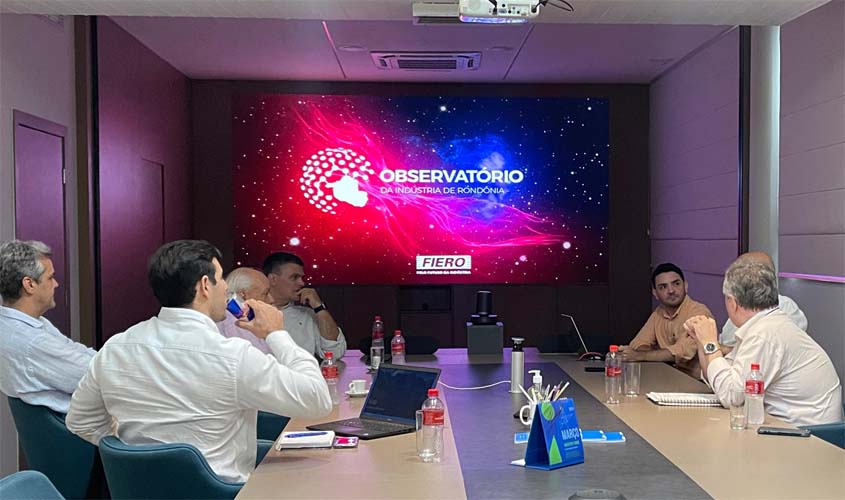 Presidentes da FIEAM e FIEAC conhecem o Observatório da Indústria de Rondônia