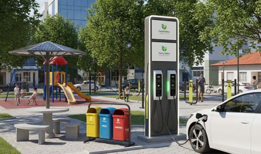 Praças de PVH terão 12 pontos de recarga para carros elétricos