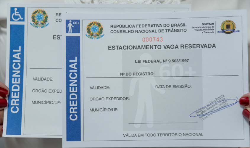 Prazo para emissão de credenciais gratuitas para vagas de estacionamento de idosos e PcD é estendido em Porto Velho