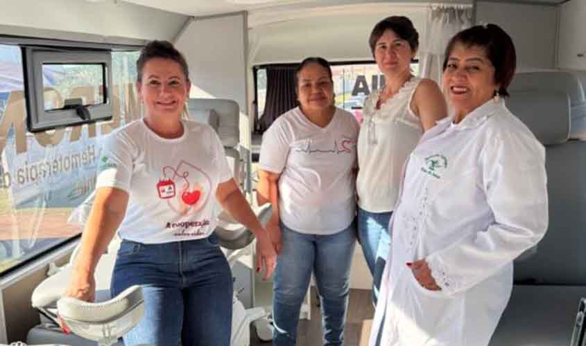 Unidade móvel de coleta de sangue da Fhemeron é apresentada no interior de Rondônia