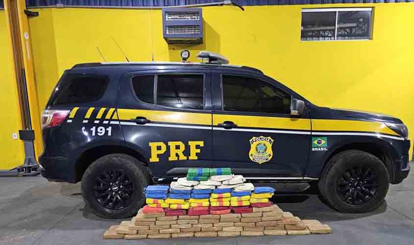 Em menos de cinco horas, PRF em Rondônia apreende mais de 200 kg de cocaína