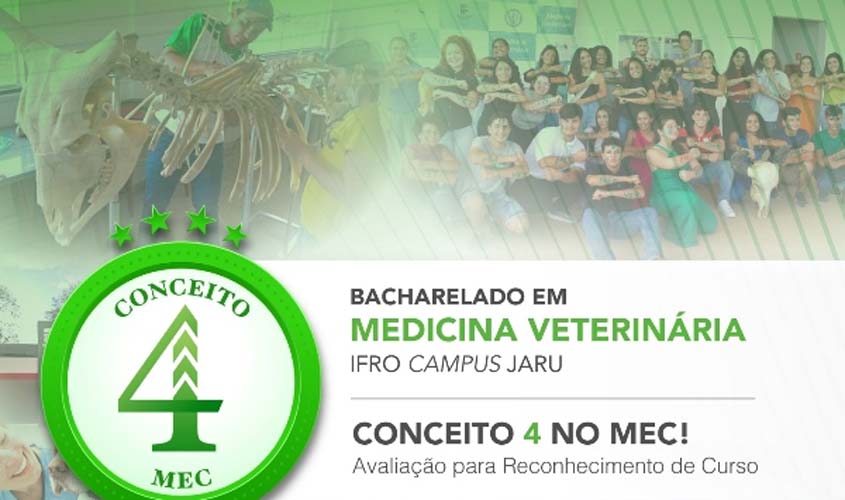 Curso de Bacharelado em Medicina Veterinária do Campus é reconhecido com nota 4 pelo Ministério da Educação