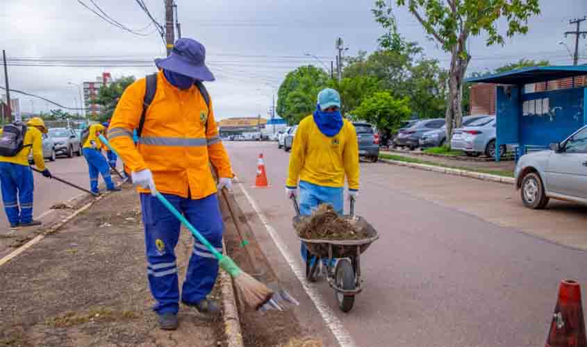 Operação da Prefeitura de Porto Velho já atendeu mais de 320 quilômetros de vias públicas e recolheu mais de 37 toneladas de lixo