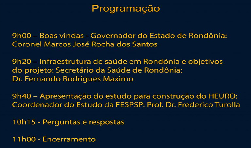 Apresentação do projeto para construção do novo Heuro acontece nesta quinta-feira