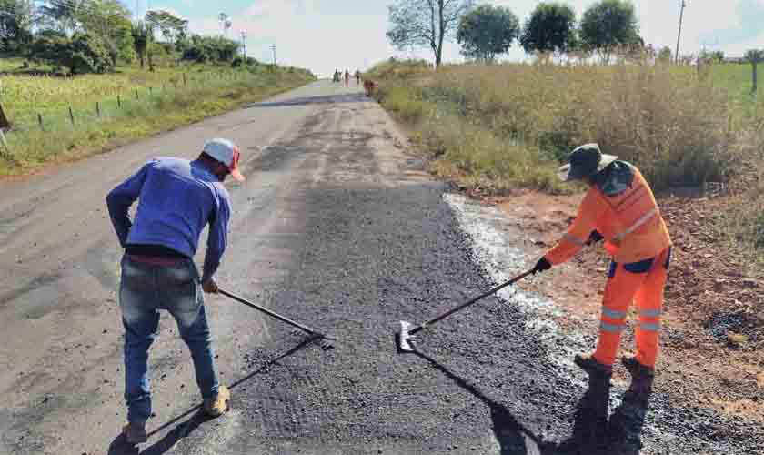 DER conclui operação tapa-buracos na rodovia 010, entre Novo Horizonte do Oeste e Migrantinópolis