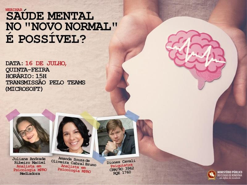 MP vai realizar mais uma webinar sobre Saúde Mental pelo teams no dia 16 de julho