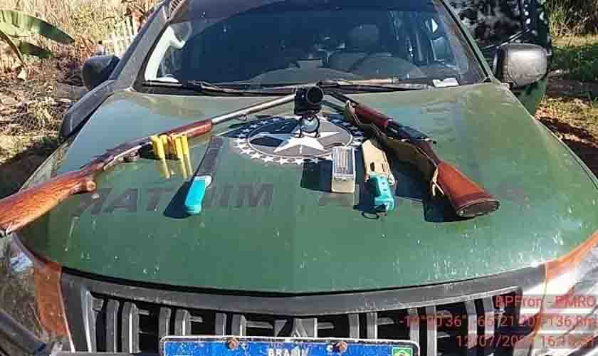 Polícia Militar prende dupla com armas e munições na região de fronteira