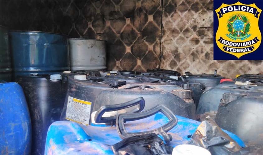 PRF flagra transporte irregular de 3.800 litros de substância tóxica