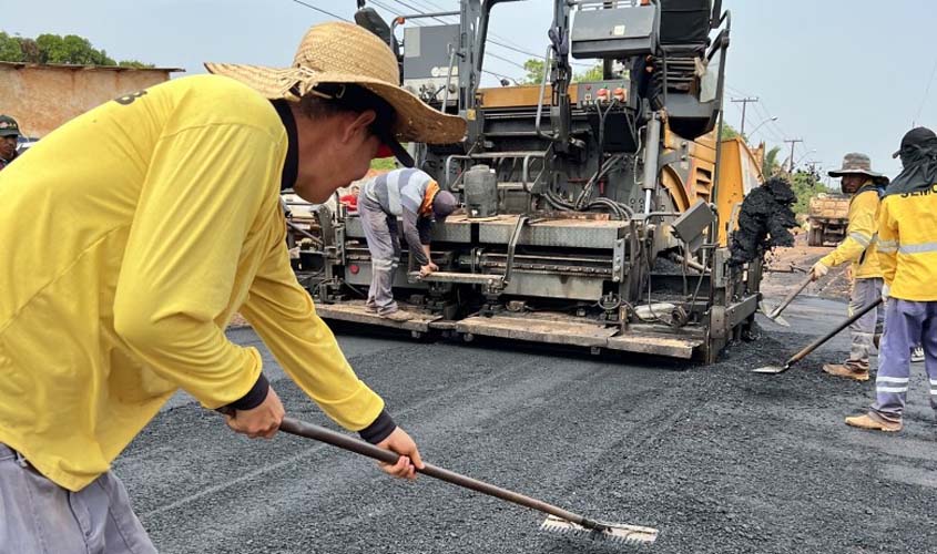 Mais um trecho da avenida Calama recebe o serviço de pavimentação