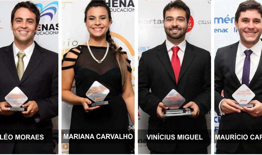 Candidatos nas eleições deste ano receberam o Prêmio Folha Jovem Empreendedor