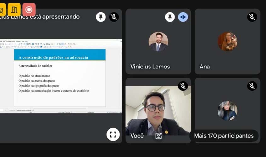 OAB RO inicia curso de petições com 400 participantes