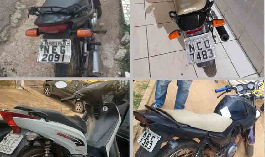 Mais quatro motos são recuperadas pela PMRO e dois homens presos