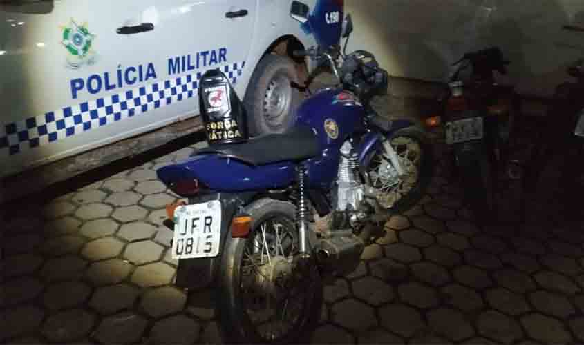 PM age rápido e recupera motocicleta que foi furtada na cidade de Presidente Médici