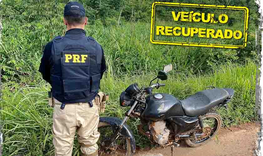 Em Porto Velho/RO, PRF recupera motocicleta roubada