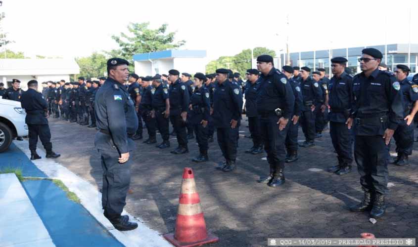 Policiais militares da administração reforçam policiamento nos presídios e esquema de segurança pública não é prejudicado, afirma Governo
