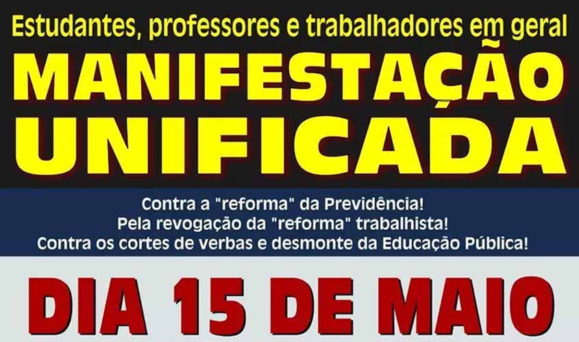 Rondônia terá paralisação e protesto em dia de mobilização nacional pela educação
