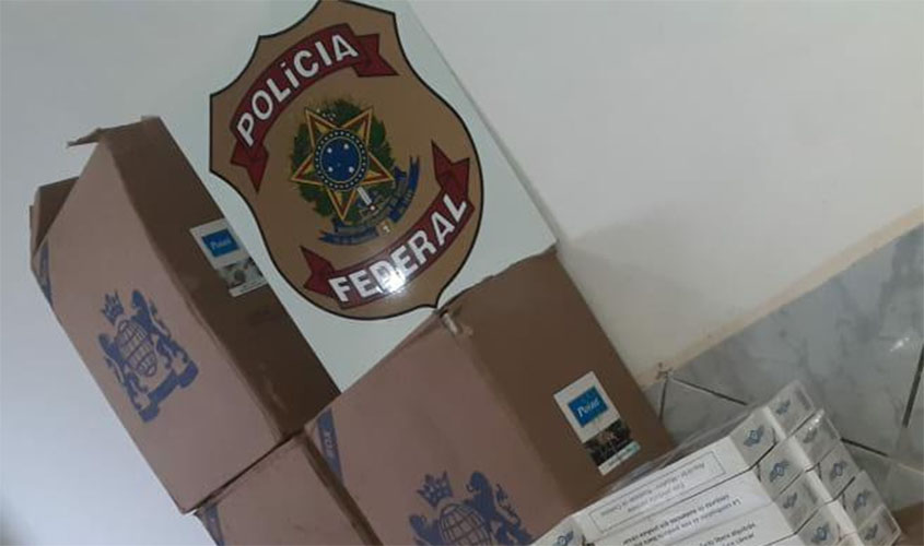 PF apreende 5.500 maços de cigarros contrabandeados e prende três em Rondônia