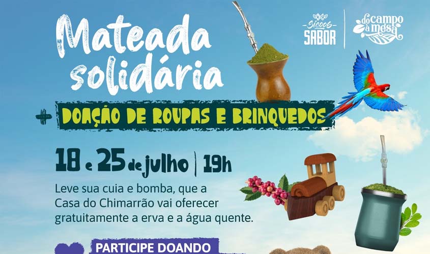 ‘Mateada Solidária’ do Sicoob Sabor acontecerá na Feira do Centro