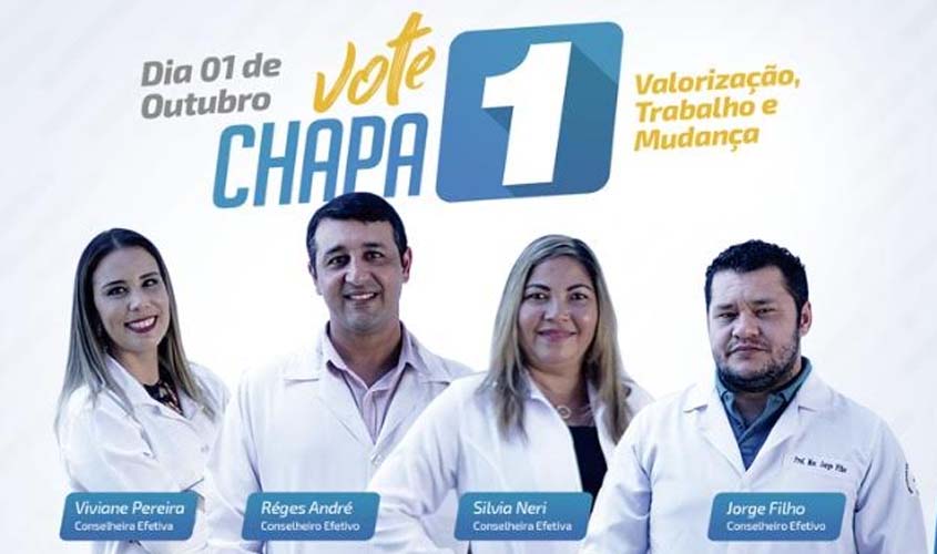 Chapa 1 apresenta propostas e convida profissionais de enfermagem para as eleições do Coren-RO