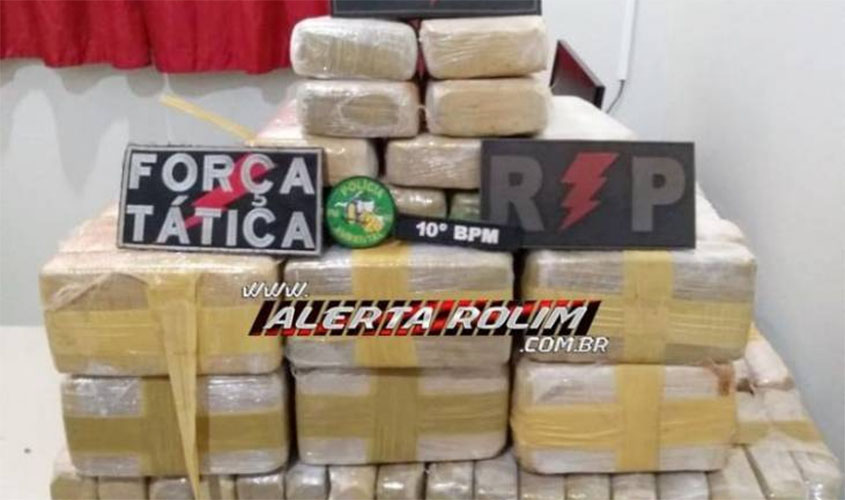 Policiais militares de Vilhena e Rolim de Moura apreendem mais de 100 kg de cocaína