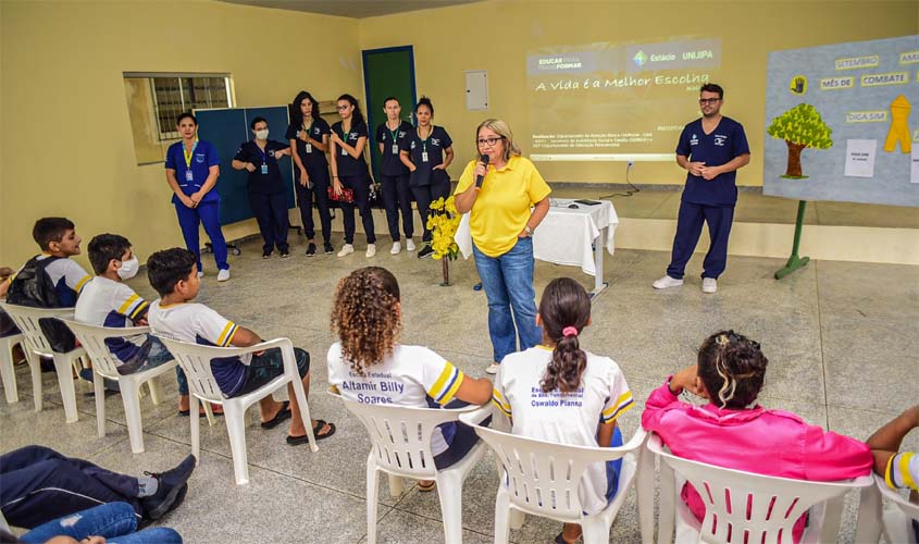 Setembro Amarelo promove dinâmica com os alunos da Escola Osvaldo Piana