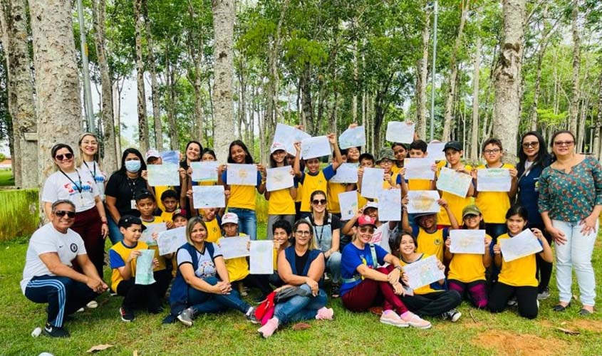 Projeto 'Mãos que protegem' promove educação ambiental entre crianças das redes municipal e estadual