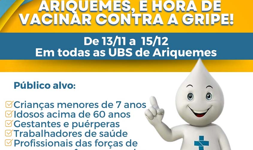 Prefeitura lança Campanha de vacinação contra a gripe