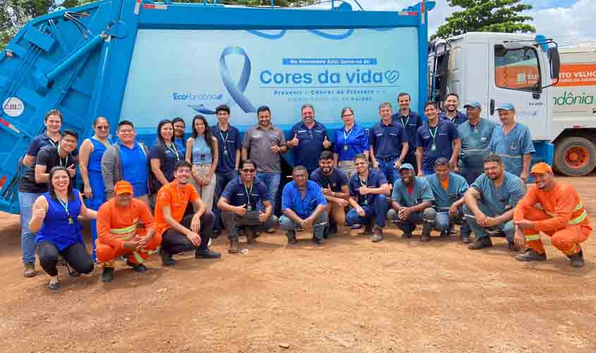 Ecorondônia reforça campanha sobre importância dos cuidados com a saúde e circula caminhões nas cores azul e rosa