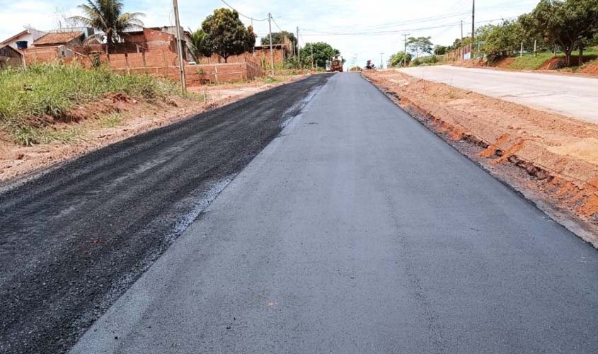 DER entrega obras de pavimentação asfáltica na RO-370, no perímetro urbano