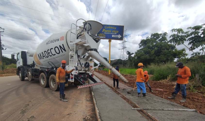 Obras da Estrada dos Periquitos alcançam mais de 70% de execução