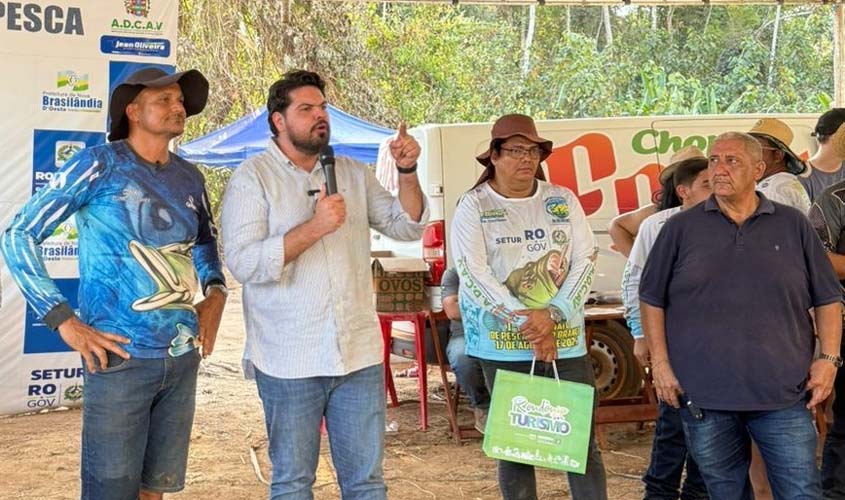 Nova Brasilândia entra no circuito da pesca esportiva com apoio de Jean Oliveira