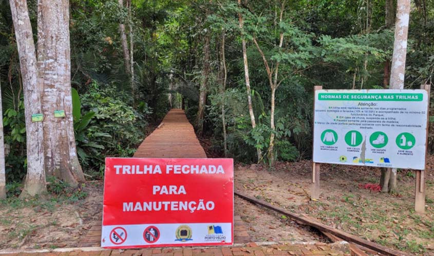 Trilha do Parque Natural está fechada para reforma