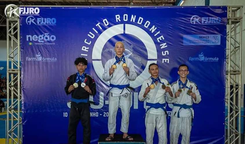 Yarley Luan Leandro Santos leva duas medalhas no campeonato estadual de Jiu-Jitsu em Ji-Paraná 