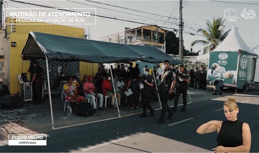 Vídeo: RO foi o primeiro estado da região norte a receber o Mutirão de atendimento a população de rua