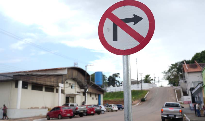 Centro de Porto Velho recebe reforço na sinalização viária