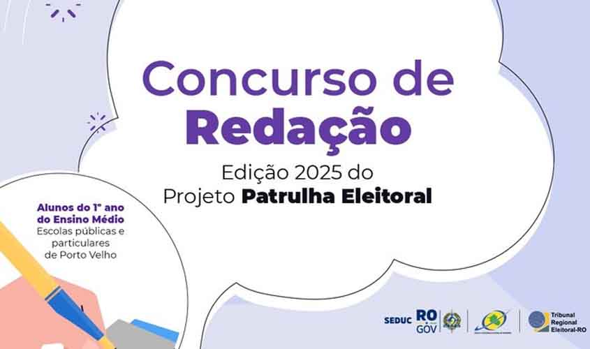 Concurso de Redação 'Patrulha Eleitoral 2025' está com inscrições abertas