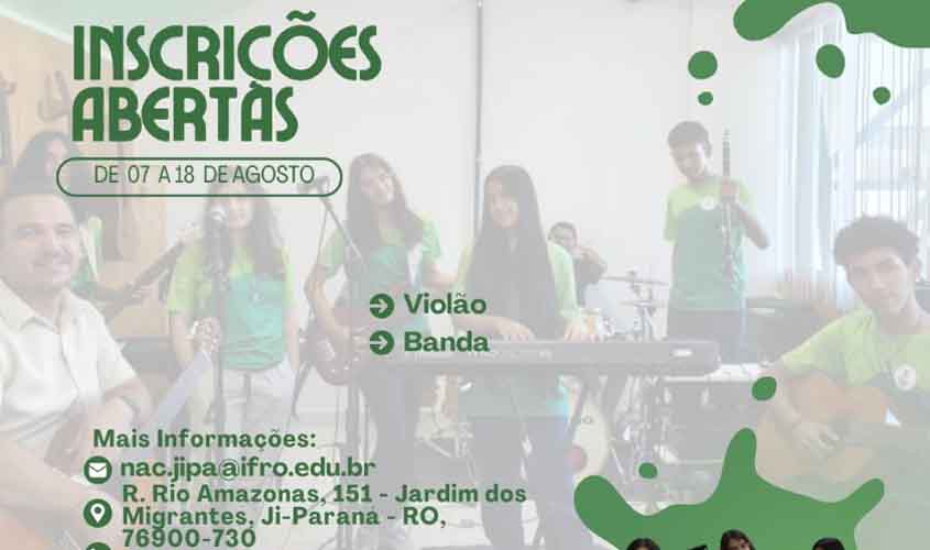 Projeto 'Música para Todos' oferece aulas gratuitas de violão e de banda estudantil no Campus