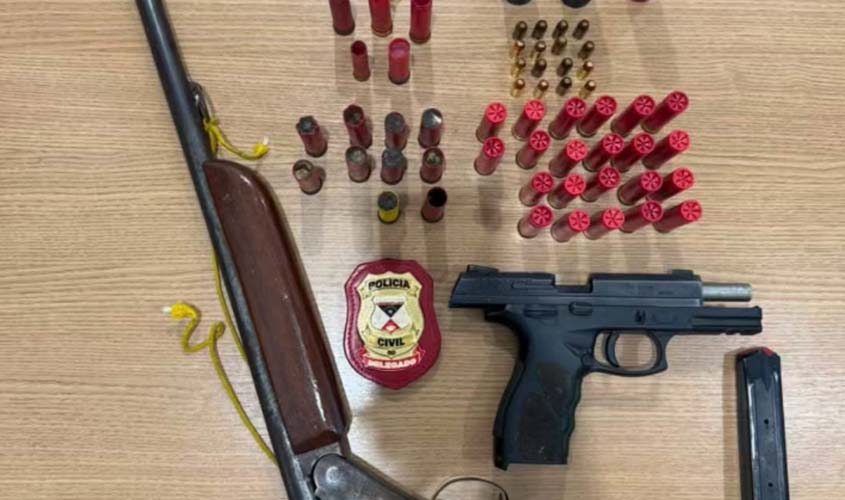 Polícia Civil apreende armas e munições em Nova Mamoré