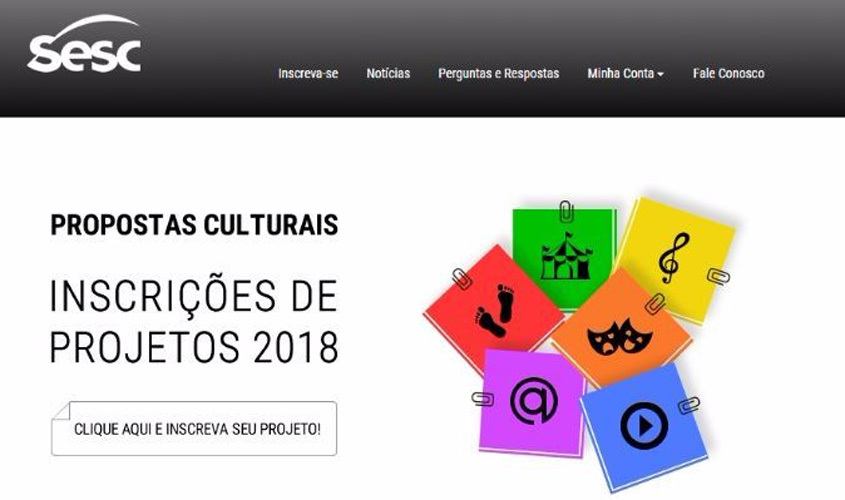 Sesc está recebendo projetos culturais até o dia 23 de fevereiro