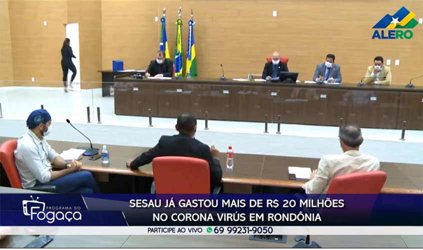 Programa do FOGAÇA: Sesau já gastou mais de R$ 20 milhões no Corona Vírus em Rondônia